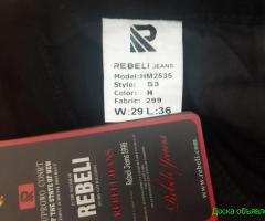 Джинсы мужские черные стильные фирмы Rebeli